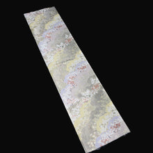 Load image into Gallery viewer, BB10060AD Silk Obi Fabric Cherry Blossom Gold Light Purple 50.8x11.0in(129x28cm)
