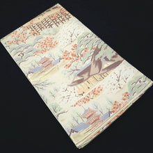 Load image into Gallery viewer, Fukuro Obi Beige Gold Kyoto Kiyomizudera Silk BB266V5
