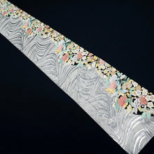 Load image into Gallery viewer, Fukuro Obi Silver Gold Bird Peony Ryusui Silk BB345W1
