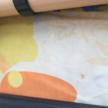 Load image into Gallery viewer, Haori Jacket Vintage(1920-1950) Blue Yellow Shibori Floral pattern Silk #11005F5
