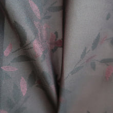 Load image into Gallery viewer, Haori Jacket Vintage(1950-1980) Black Magenta Sheer Botanical Silk #10907E5
