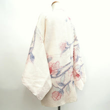 Load image into Gallery viewer, Haori Jacket Vintage(1950-1980) White Pink Shibori Camellia Silk #10025C4
