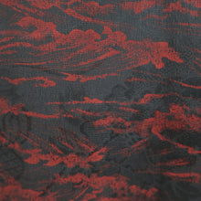 Load image into Gallery viewer, Haori Jacket Vintage(1950-1980) Black Red Wave Silk #11067A4
