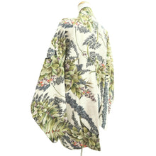 Load image into Gallery viewer, Haori Jacket Vintage(1950-1980) White Botanical Silk #11016A1
