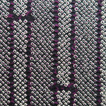 Load image into Gallery viewer, Haori Jacket Vintage(1950-1980) Black Purple Shibori Bamboo Silk #9900B3
