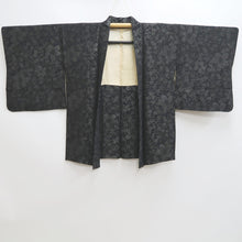 Load image into Gallery viewer, Haori Jacket Vintage(1950-1980) Black Silver Gold Chrysanthemum Rangiku Silk #10100D2
