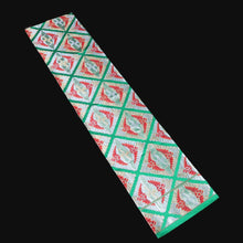 Load image into Gallery viewer, BB10070AE Silk Obi Fabric Crane Birds Green Gold 49.2x10.2in(125x26cm)
