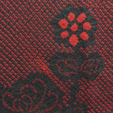 Load image into Gallery viewer, Haori Jacket Vintage(1950-1980) Red Black Full Shibori Chrysanthemum Silk #10837E2
