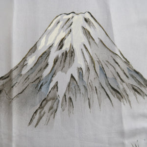 Men's Juban Blueish Gray Landscape Mt. Fuji Tokaido Silk #10451A4