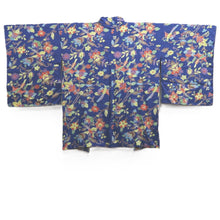 Load image into Gallery viewer, Haori Jacket Blue Bird Silk #10726D2
