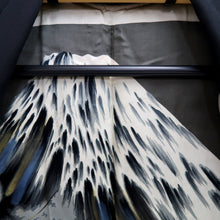 Load image into Gallery viewer, Men&#39;s Haori Vintage(1950-1980) Black Mt. Fuji Dragon Tiger Silk #10286E4
