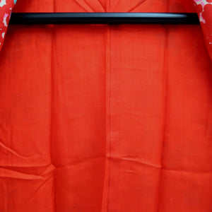 Juban Vintage(1920-1950) Red Plum blossom Branch Silk #10381F4