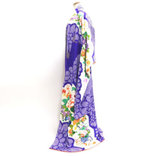 Load image into Gallery viewer, Furisode Purple Peony Ume Kiku Silk #9700J5
