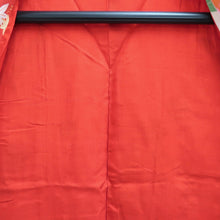 Load image into Gallery viewer, Juban Vintage(1920-1950) Red Peacock feather Silk #10369F4
