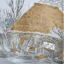 Load image into Gallery viewer, Men&#39;s Juban Blueish Gray Landscape Mt. Fuji Tokaido Silk #10451A4
