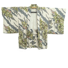 Load image into Gallery viewer, Haori Jacket Vintage(1950-1980) White Botanical Silk #11016A1
