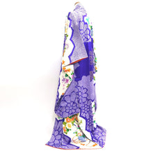 Load image into Gallery viewer, Furisode Purple Peony Ume Kiku Silk #9700J5
