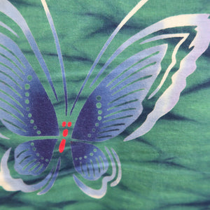 Yukata Green Butterfly Cotton #9914B4