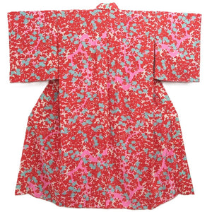Juban Vintage(1920-1950) Red Plum blossom Branch Silk #10381F4
