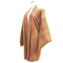 Load image into Gallery viewer, Haori Jacket Vintage(1920-1950) Yellow brown Red Shibori Silk #10626C3
