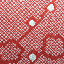 Load image into Gallery viewer, Haori Jacket Vintage(1950-1980) Red Full Shibori Ume Branch Silk #10235E2
