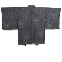 Load image into Gallery viewer, Haori Jacket Vintage(1950-1980) Black Silver Rangiku Silk #10190D5
