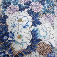 Load image into Gallery viewer, CC1011C1 Silk 4pcs Bundle Kimono Fabric Blue Red 78.7x5.9in(200x15cm)
