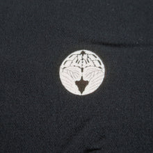 Load image into Gallery viewer, Tomesode Vintage(1920-1950) Black Hand painted Crane Birds Silk #10405A1
