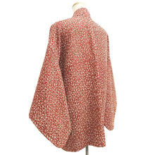 Load image into Gallery viewer, Haori Jacket Vintage(1950-1980) Reddish Brown Flower Silk #10587C1
