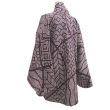 Load image into Gallery viewer, Haori Jacket Dark Purple Full Shibori Silk #10838E2
