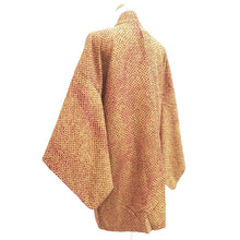 Load image into Gallery viewer, Haori Jacket Vintage(1920-1950) Yellow brown Red Shibori Silk #10626C3
