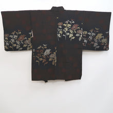 Load image into Gallery viewer, Haori Jacket Vintage(1950-1980) Black Chrysanthemum Silk #10115D2
