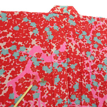 Load image into Gallery viewer, Juban Vintage(1920-1950) Red Plum blossom Branch Silk #10381F4
