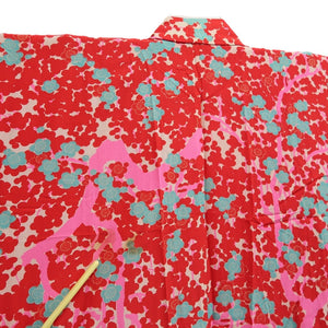 Juban Vintage(1920-1950) Red Plum blossom Branch Silk #10381F4