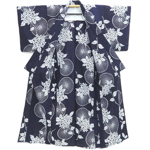 Yukata Vintage(1950-1980) Navy Bangasa Umbrella Cotton #10350F3