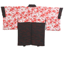 Load image into Gallery viewer, Haori Jacket Vintage(1950-1980) Black Red Wave Silk #11067A4
