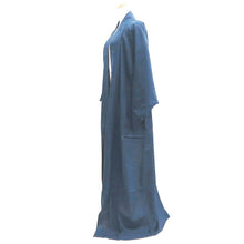 Load image into Gallery viewer, Kimono Vintage(1950-1980) Dark Blue See-Through Flower Silk #10278E4

