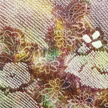 Load image into Gallery viewer, Haori Jacket Vintage(1950-1980) Brown Full Shibori Kiku Maple Leaf Silk #10926F1
