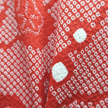Load image into Gallery viewer, Haori Jacket Vintage(1950-1980) Red Full Shibori Ume Branch Silk #10235E2
