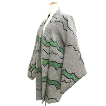 Load image into Gallery viewer, Haori Jacket Vintage(1950-1980) Black Green Full Shibori Cloud Silk #10957F2
