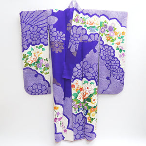 Furisode Purple Peony Ume Kiku Silk #9700J5