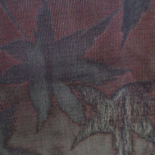 Load image into Gallery viewer, Haori Jacket Vintage(1950-1980) Black Red See-Through Maple Leaf Silk #10040C5
