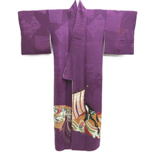 Load image into Gallery viewer, Kimono Vintage(1950-1980) Purple Heian Princess Silk #10269E4
