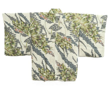 Load image into Gallery viewer, Haori Jacket Vintage(1950-1980) White Botanical Silk #11016A1
