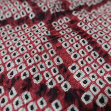 Load image into Gallery viewer, KK1392B7 Silk Kimono Fabric Vintage(1950-1980) Shibori Black 79.1x12.6in(201x32cm)
