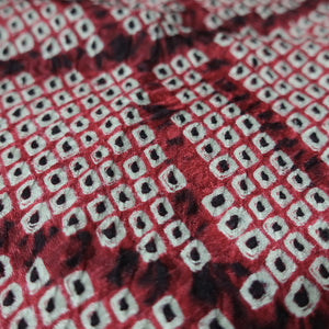 KK1392B7 Silk Kimono Fabric Vintage(1950-1980) Shibori Black 79.1x12.6in(201x32cm)