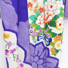 Load image into Gallery viewer, Furisode Purple Peony Ume Kiku Silk #9700J5
