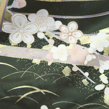 Load image into Gallery viewer, Furisode Light Yellow brown Plum blossom Branch Silk #9680J3
