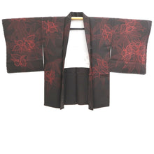Load image into Gallery viewer, Haori Jacket Blackish Brown Iris Silk #11078A5
