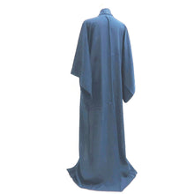 Load image into Gallery viewer, Kimono Vintage(1950-1980) Dark Blue See-Through Flower Silk #10278E4
